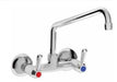 00412300 Two Holes Wall Mounted Mixer Tap with 1/4 Turn Handles upper outlet - RDF-00412300 - RDF - Rubinetterie del Friuli