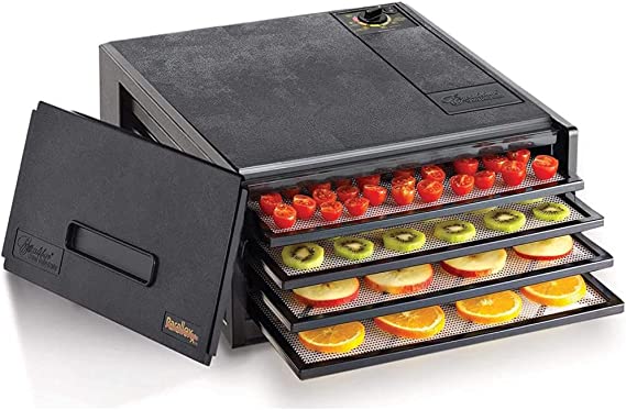 Excalibur 5-tray, Dehydrator, Solid Door, Black - EXCA-4526TCD220FB - Excalibur