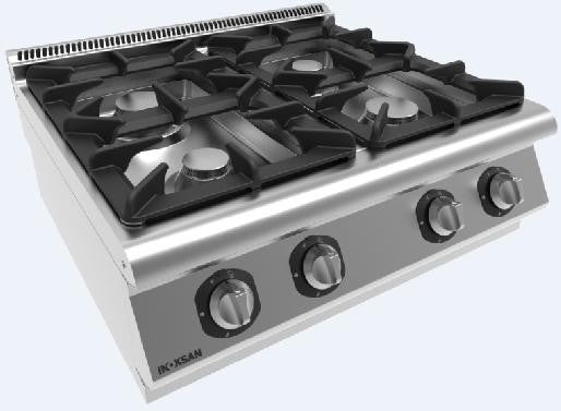 INOKSAN 7KG20S - Gas Stand Top Range 4 Burners - INO-7KG20S - INOKSAN