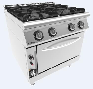 INOKSAN 7KG23 - Gas Range 4 Burner with Oven - INO-7KG23 - INOKSAN