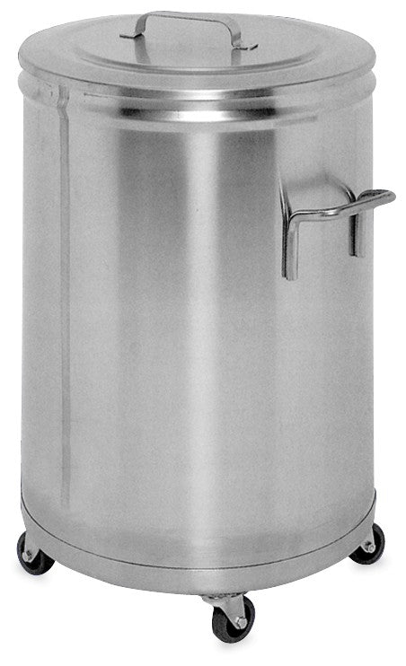 Inox Piave - Stainless Steel Manual trash bucket 75 Lt. (D.465x605 mm) - INO-IP0002 - Inox Piave