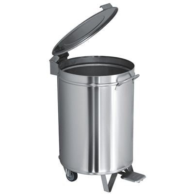 Inox Piave - Stainless Steel trash bucket with pedal 50 Lt. - Made in Italy - INO-IP0005 - Inox Piave