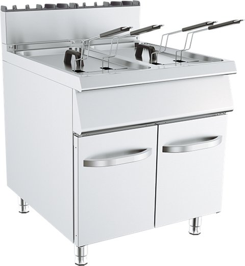 Kusina G9F200G - Gas Fryer Double Bowl 2 x 22 Lt with Cupboard - KUSINA-G9F200G - Kusina