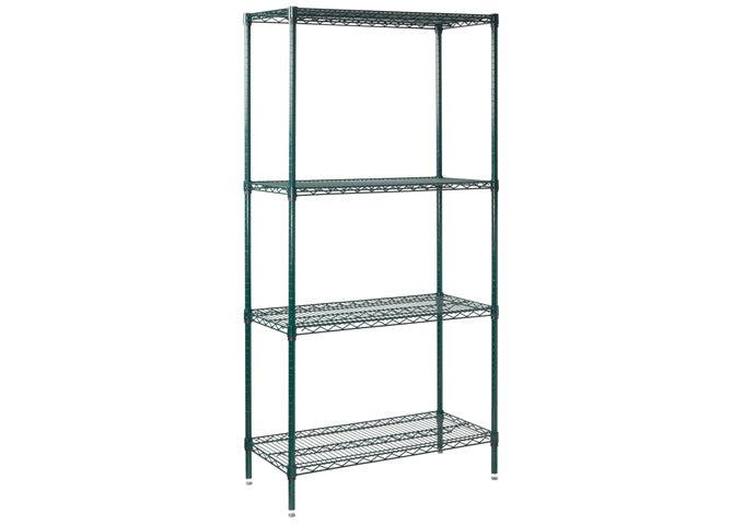 Reddhott 4818E - 4 Tier Epoxy Shelving - Green - 122x46cm - RH-4818E - Reddhott