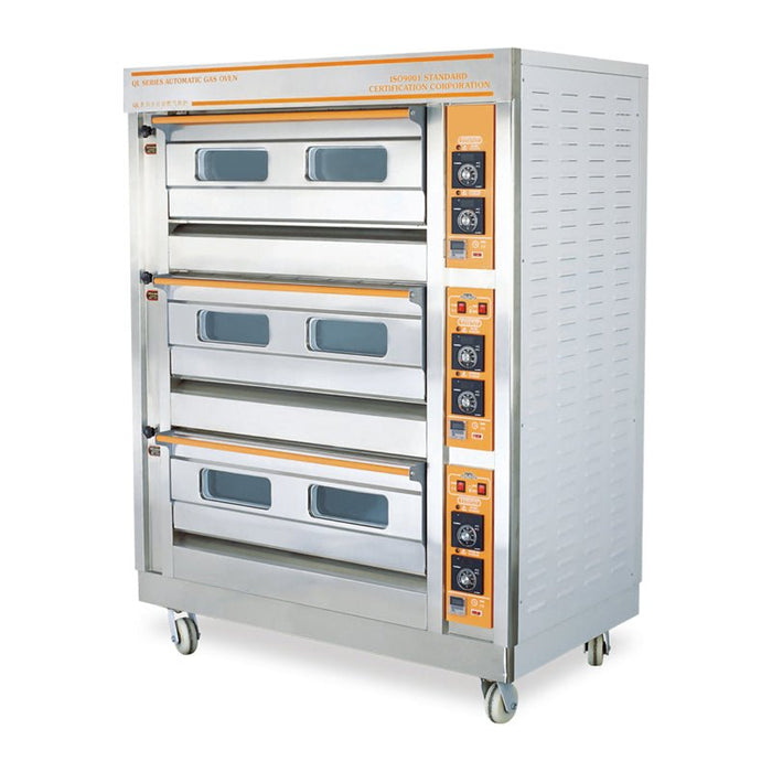 Reddhott QL-6 - Six-trays Three-Deck Gas Oven - RH-QL6 - Reddhott