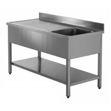 Tecnodom TL12MID1ALSX - Single Sink Unit 120 cm - Right Side - DOM-TL12MID1ALSX - Tecnodom